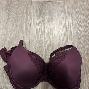 Victoria's Secret Lace Accented Bra in Rich Burgundy